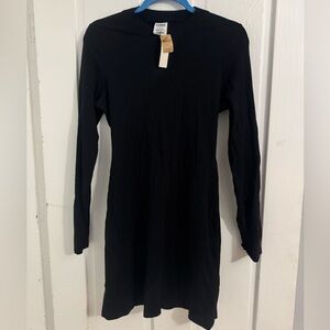 NWT Pink Victoria's Secret black Ribbed Sweater dress XL